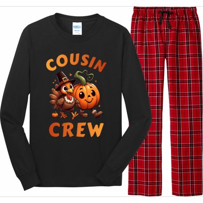 Cousin Crew Thanksgiving Family Matching Turkey Day Fall Long Sleeve Pajama Set