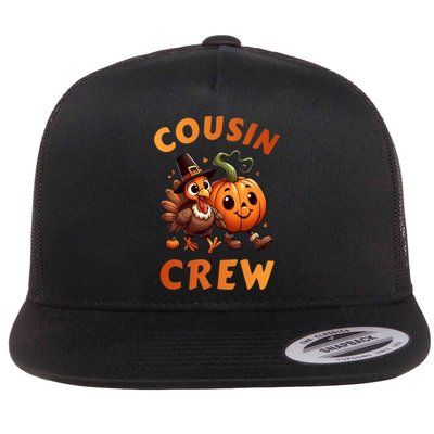 Cousin Crew Thanksgiving Family Matching Turkey Day Fall Flat Bill Trucker Hat