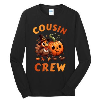 Cousin Crew Thanksgiving Family Matching Turkey Day Fall Tall Long Sleeve T-Shirt