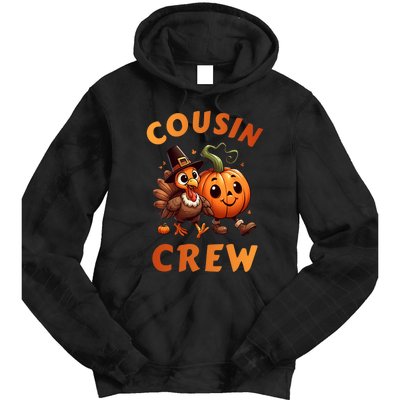 Cousin Crew Thanksgiving Family Matching Turkey Day Fall Tie Dye Hoodie