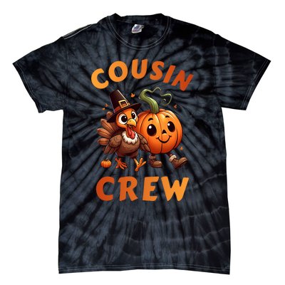 Cousin Crew Thanksgiving Family Matching Turkey Day Fall Tie-Dye T-Shirt