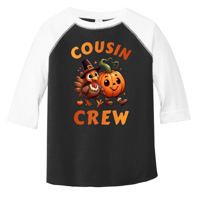 Cousin Crew Thanksgiving Family Matching Turkey Day Fall Toddler Fine Jersey T-Shirt
