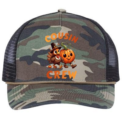 Cousin Crew Thanksgiving Family Matching Turkey Day Fall Retro Rope Trucker Hat Cap