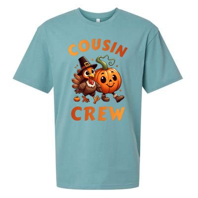 Cousin Crew Thanksgiving Family Matching Turkey Day Fall Sueded Cloud Jersey T-Shirt