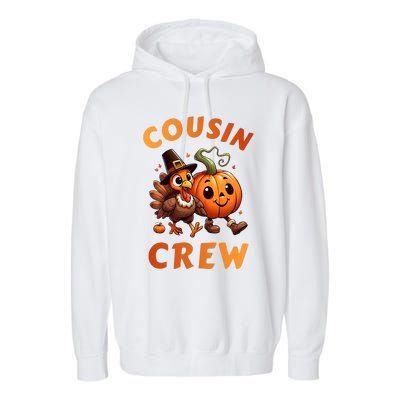 Cousin Crew Thanksgiving Family Matching Turkey Day Fall Garment-Dyed Fleece Hoodie