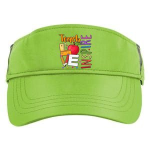 Cute Colorful Teach Love Inspire Adult Drive Performance Visor