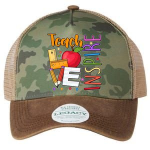 Cute Colorful Teach Love Inspire Legacy Tie Dye Trucker Hat