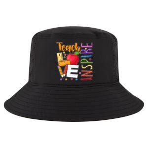 Cute Colorful Teach Love Inspire Cool Comfort Performance Bucket Hat