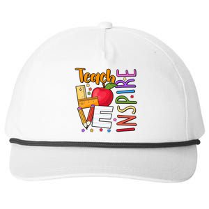 Cute Colorful Teach Love Inspire Snapback Five-Panel Rope Hat