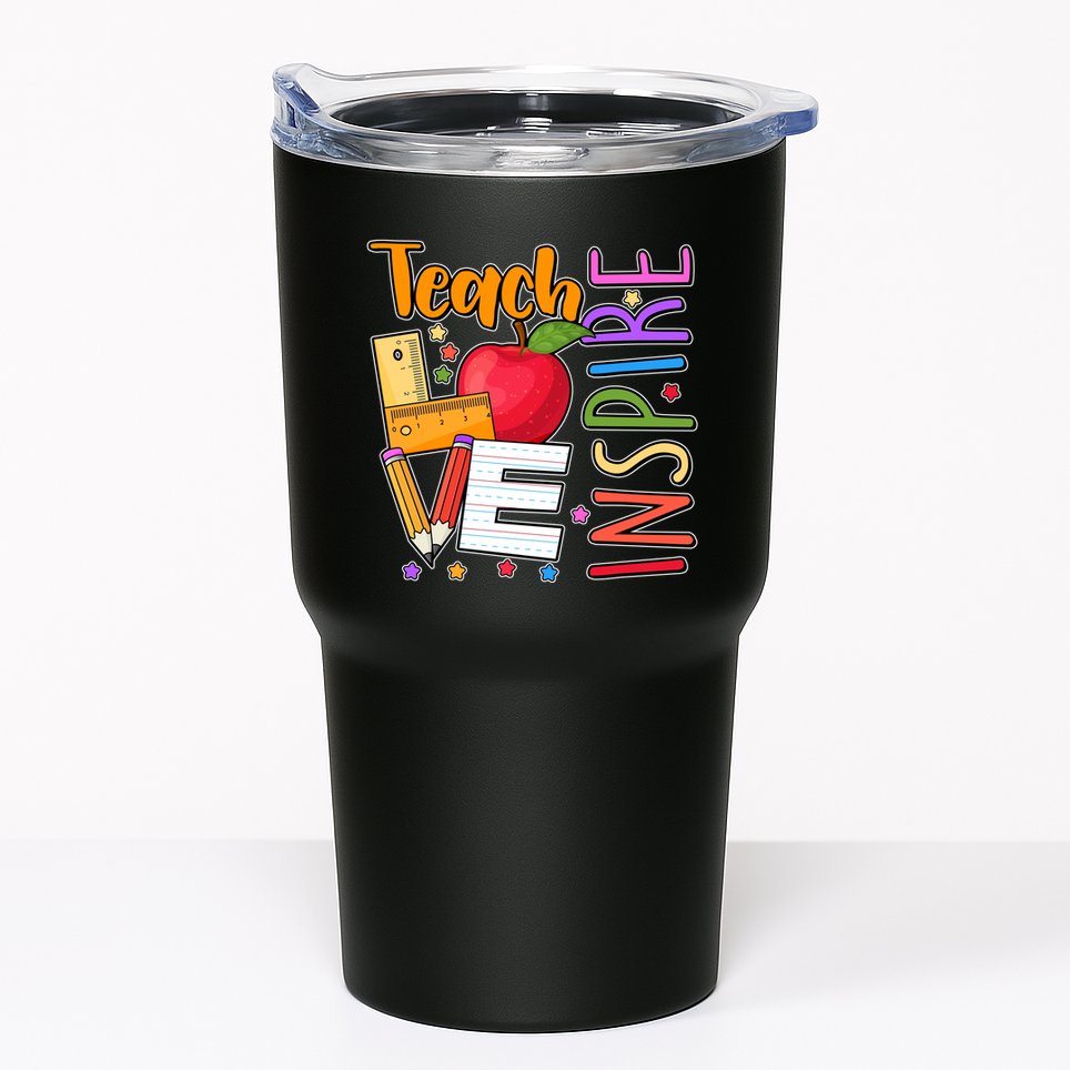 Cute Colorful Teach Love Inspire Tumbler