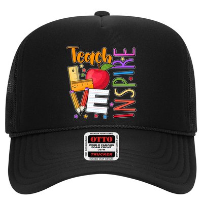 Cute Colorful Teach Love Inspire Trucker Hat