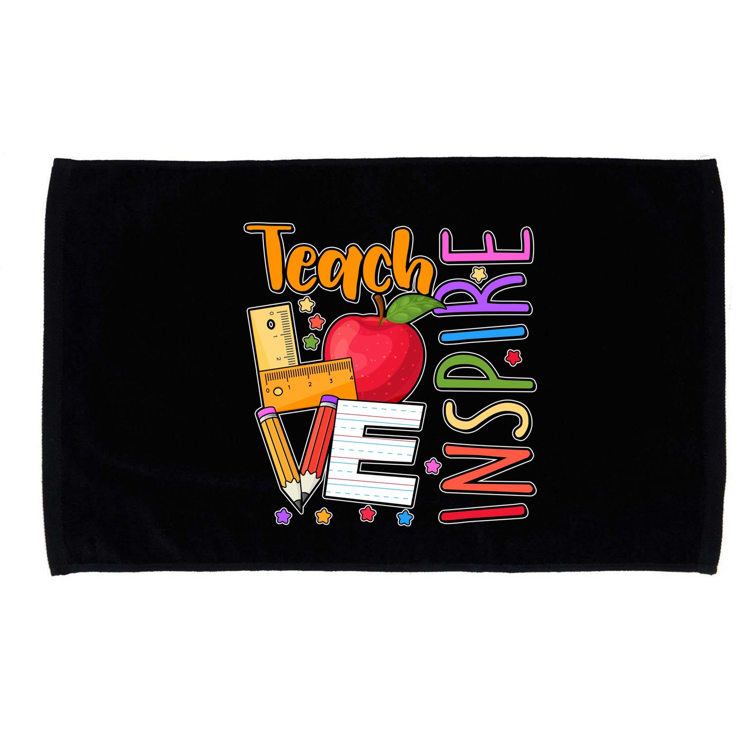 Cute Colorful Teach Love Inspire Microfiber Hand Towel