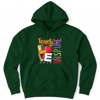 Cute Colorful Teach Love Inspire Hoodie