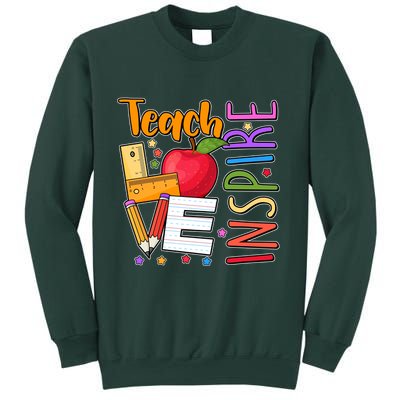 Cute Colorful Teach Love Inspire Sweatshirt