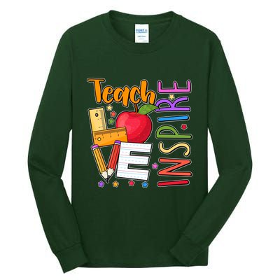 Cute Colorful Teach Love Inspire Tall Long Sleeve T-Shirt