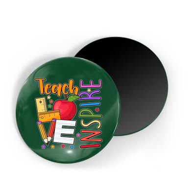 Cute Colorful Teach Love Inspire Magnet