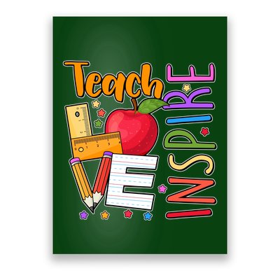 Cute Colorful Teach Love Inspire Poster