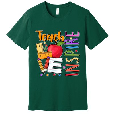 Cute Colorful Teach Love Inspire Premium T-Shirt