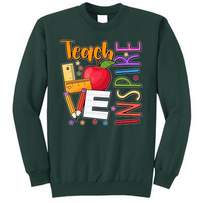 Cute Colorful Teach Love Inspire Tall Sweatshirt