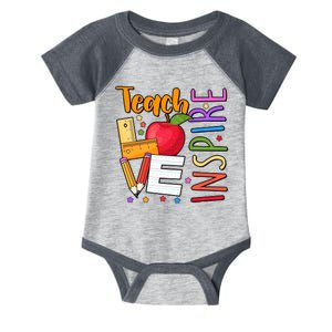 Cute Colorful Teach Love Inspire Infant Baby Jersey Bodysuit