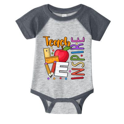 Cute Colorful Teach Love Inspire Infant Baby Jersey Bodysuit