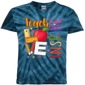 Cute Colorful Teach Love Inspire Kids Tie-Dye T-Shirt