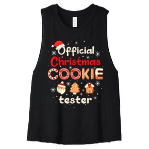 Christmas Cookie Tester Taster Baking Crew Women's Racerback Cropped Tank