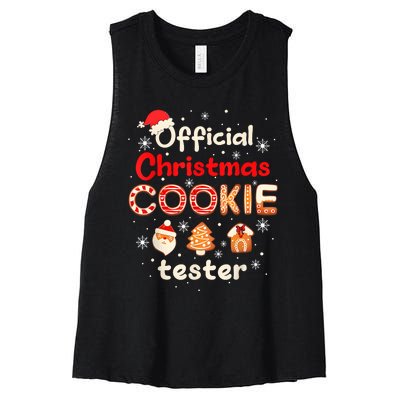 Christmas Cookie Tester Taster Baking Crew Women's Racerback Cropped Tank