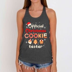 Christmas Cookie Tester Taster Baking Crew Women's Knotted Racerback Tank