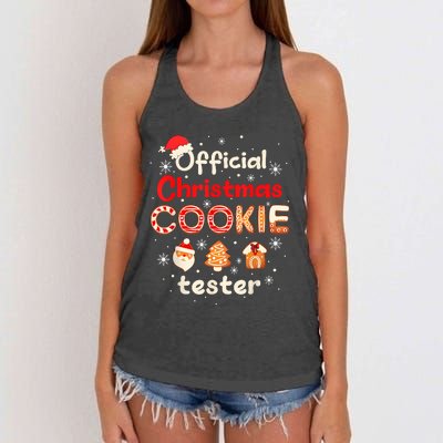 Christmas Cookie Tester Taster Baking Crew Women's Knotted Racerback Tank