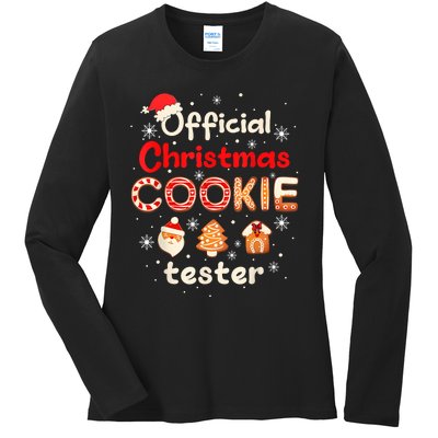 Christmas Cookie Tester Taster Baking Crew Ladies Long Sleeve Shirt