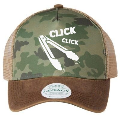 Click Click Tongs BBQ Barbecue Funny Legacy Tie Dye Trucker Hat