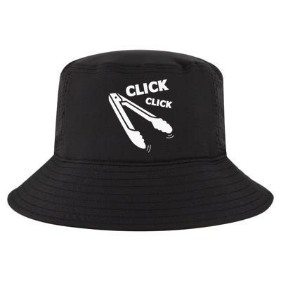 Click Click Tongs BBQ Barbecue Funny Cool Comfort Performance Bucket Hat