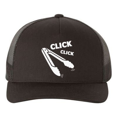 Click Click Tongs BBQ Barbecue Funny Yupoong Adult 5-Panel Trucker Hat