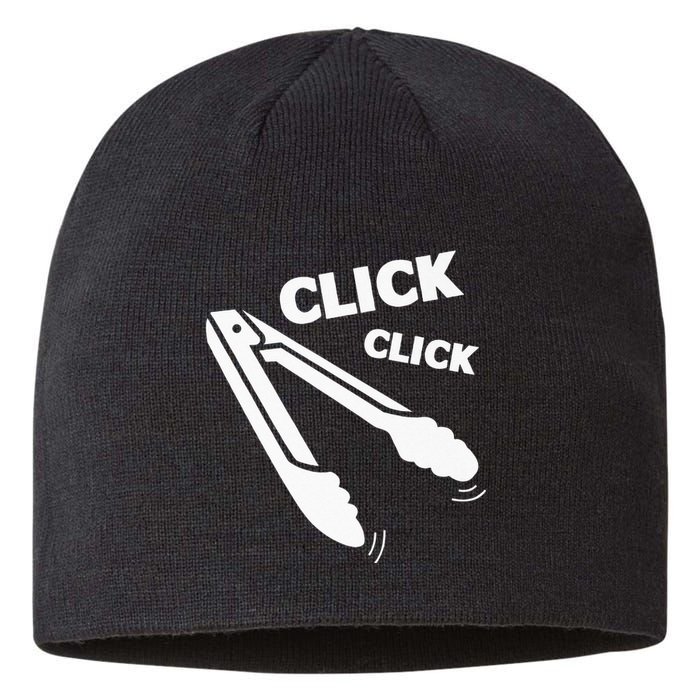 Click Click Tongs BBQ Barbecue Funny Sustainable Beanie