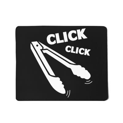 Click Click Tongs BBQ Barbecue Funny Mousepad