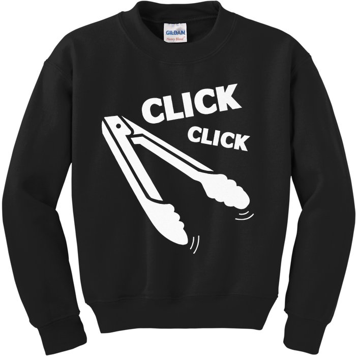 Click Click Tongs BBQ Barbecue Funny Kids Sweatshirt