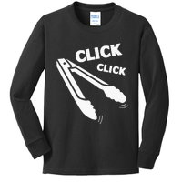 Click Click Tongs BBQ Barbecue Funny Kids Long Sleeve Shirt