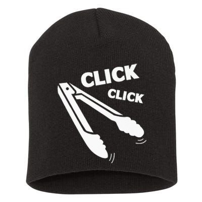 Click Click Tongs BBQ Barbecue Funny Short Acrylic Beanie