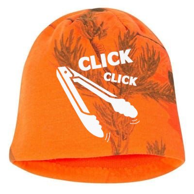 Click Click Tongs BBQ Barbecue Funny Kati - Camo Knit Beanie