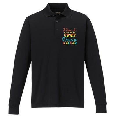 Cousin Cruise Trip I Love It When Were Cruising Together Performance Long Sleeve Polo