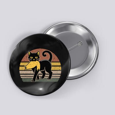 Cat Carrying Trump Hair Funny Cat Ladies For Election 2024 Button