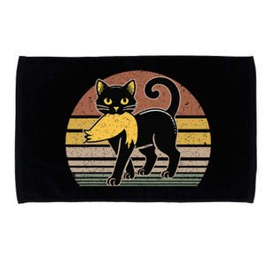 Cat Carrying Trump Hair Funny Cat Ladies For Election 2024 Microfiber Hand Towel