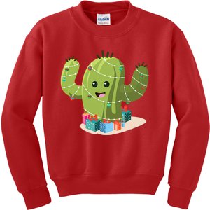 Cactus Christmas Tree Kids Sweatshirt