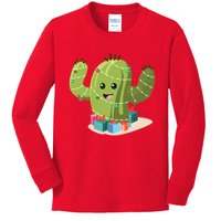 Cactus Christmas Tree Kids Long Sleeve Shirt