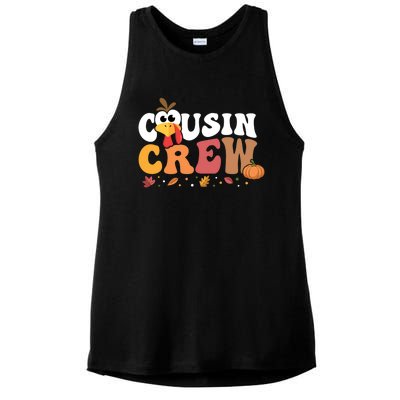 Cousin Crew Thanksgiving Family Matching Turkey Day Fall Great Gift Ladies PosiCharge Tri-Blend Wicking Tank