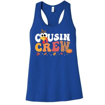 Cousin Crew Thanksgiving Family Matching Turkey Day Fall Great Gift Women's Racerback Tank