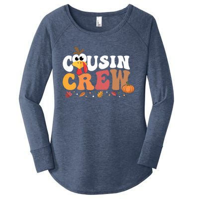 Cousin Crew Thanksgiving Family Matching Turkey Day Fall Great Gift Women's Perfect Tri Tunic Long Sleeve Shirt