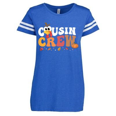 Cousin Crew Thanksgiving Family Matching Turkey Day Fall Great Gift Enza Ladies Jersey Football T-Shirt