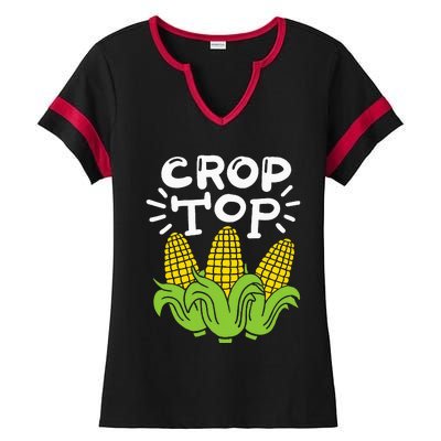 Corn Crop Top Ladies Halftime Notch Neck Tee